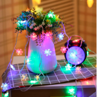 Світлодіодна новорічна гірлянда  Сніжинки  LED 3 метри на батарейках — декоративна ілюмінація для дому, ялинки, вікон та святкового інтер’єру